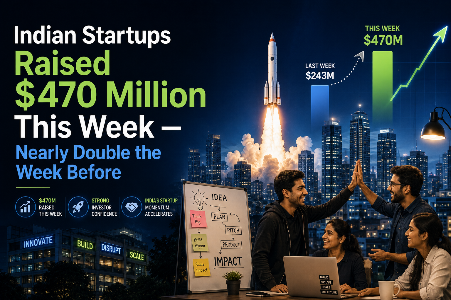 Indian Startups Raised $470 Million This Week — Nearly Double the Week Before