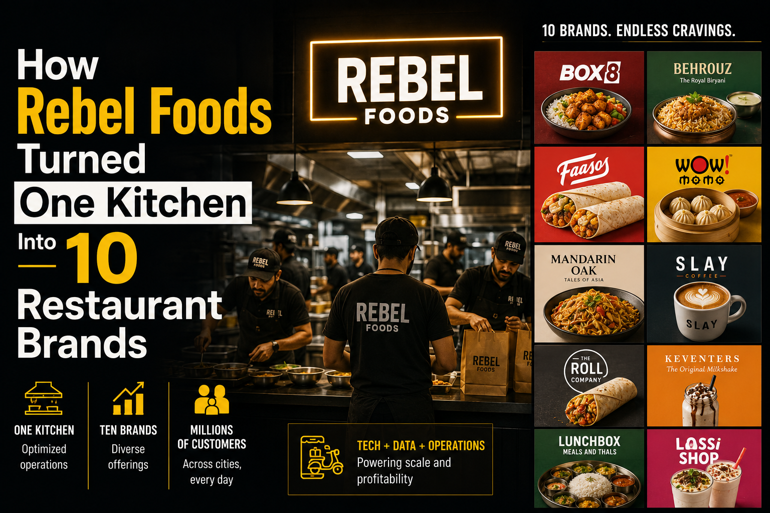 How Rebel Foods Turned One Kitchen Into Ten Restaurant Brands