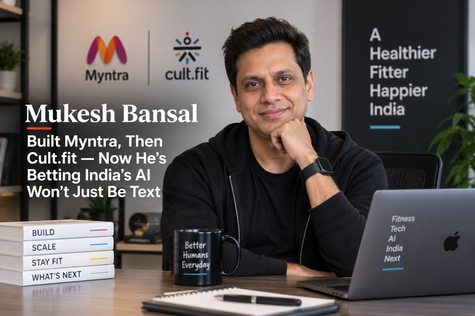 Mukesh Bansal Built Myntra, Then Cult.fit — Now He's Betting India's AI Won't Just Be Text