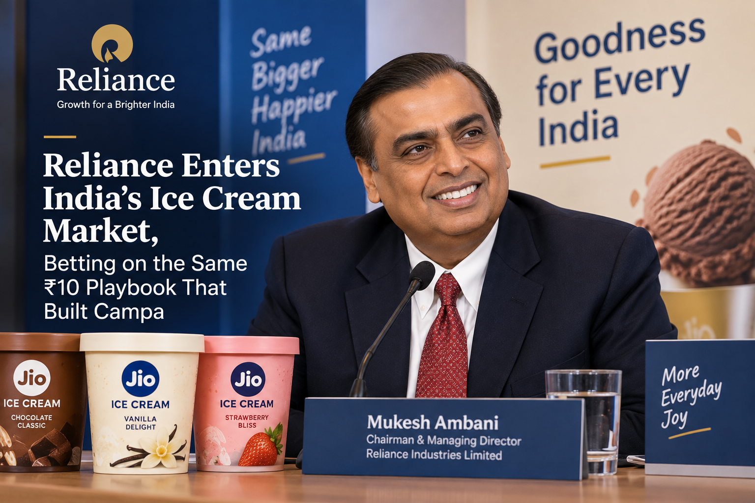 Reliance Enters India's Ice Cream Market, Betting on the Same ₹10 Playbook That Built Campa