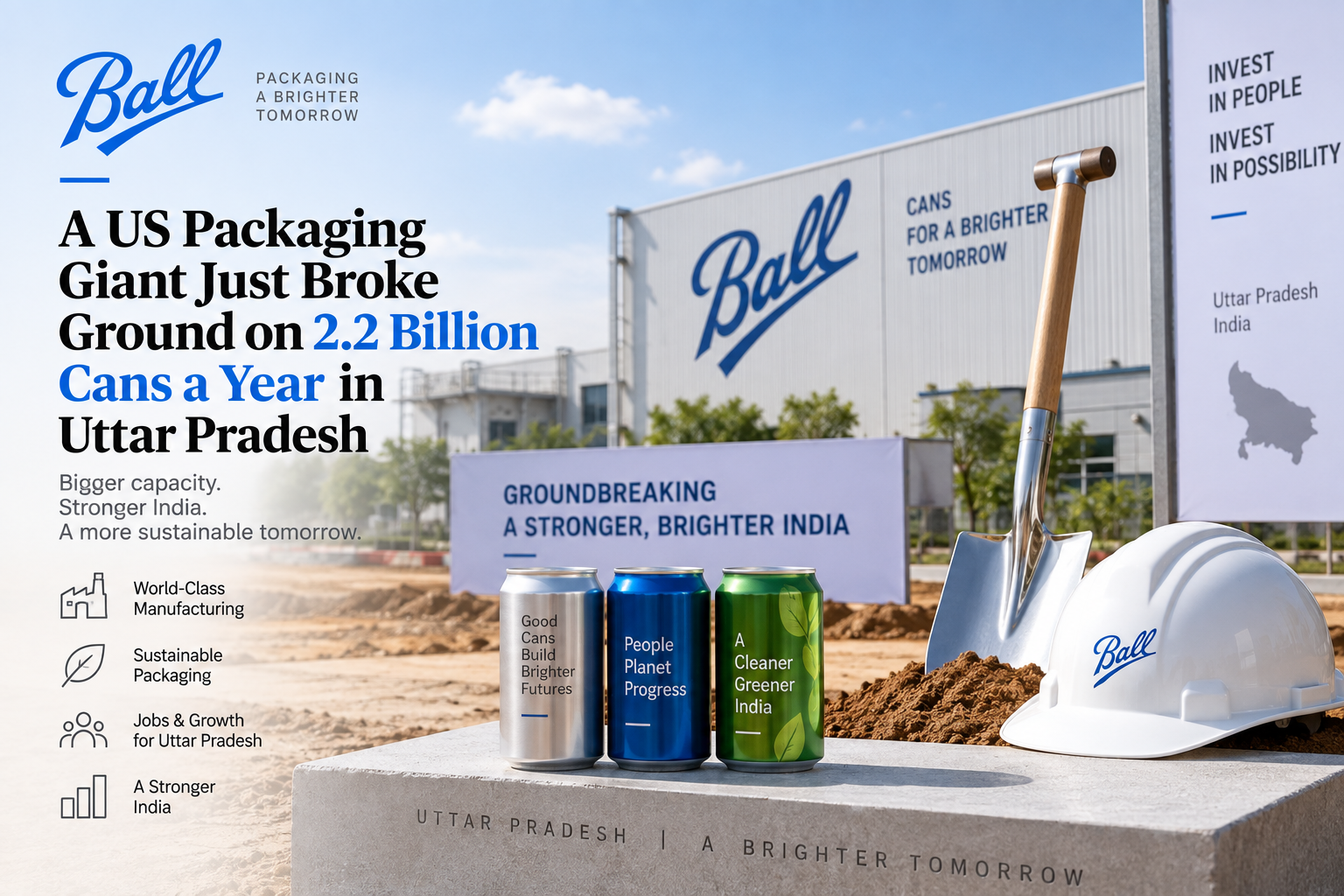 A US Packaging Giant Just Broke Ground on 2.2 Billion Cans a Year in Uttar Pradesh